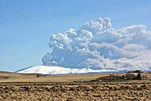 Eyjafjallajökull en erupción.