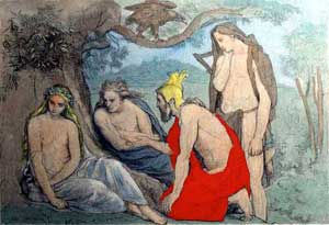 Iðunn, Loki, Heimdallr y Bragi